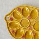 Vintage egg plate in majolica - 1970s