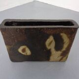 Vintage glazed studio ceramic vase by Trille Jørgensen, Denmark, 1970s.