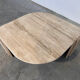 Italian travertine sculptural eye shaped coffee table, 1980s