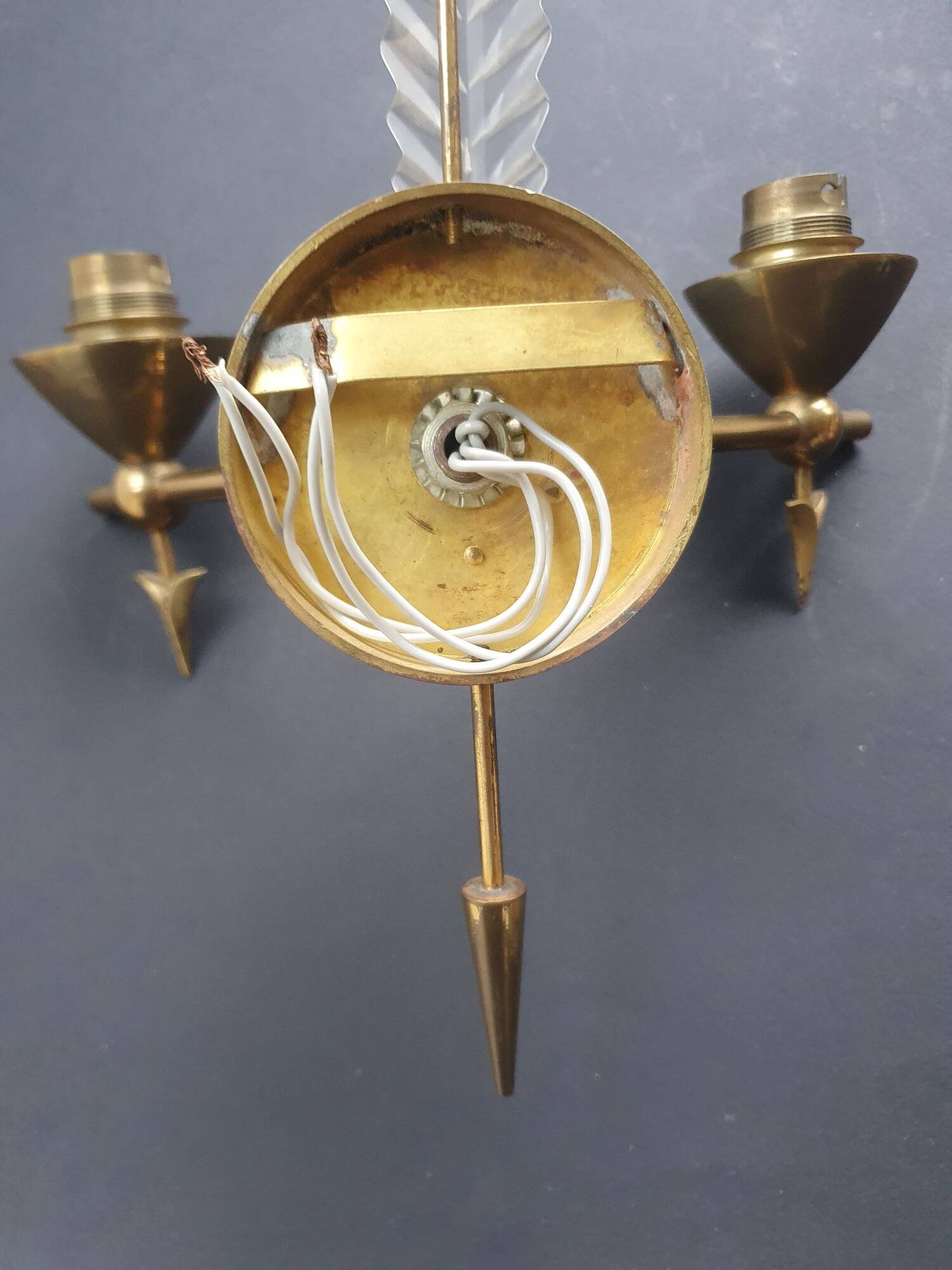Pair of antique Art Deco wall sconces