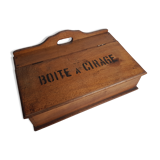 Boite à cirage en bois vintage