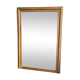 Old gilded mirror louis Philippe rectangular carved godrons