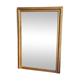 Old gilded mirror louis Philippe rectangular carved godrons