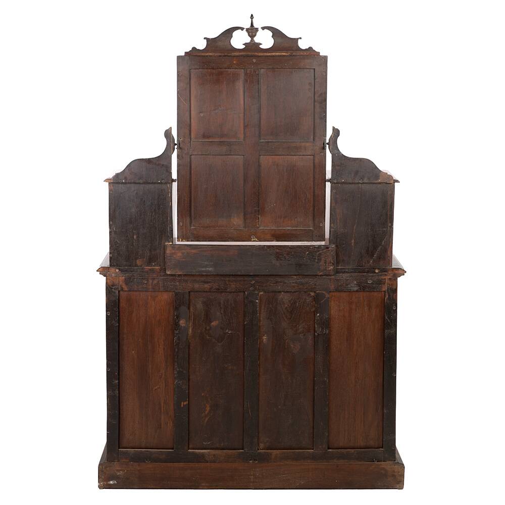 Wooden dressing table with mahogany patina