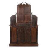 Wooden dressing table with mahogany patina
