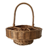 Bar basket or plant holder in woven wicker