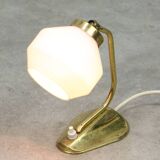 Mid-Century Italian Brass and Opaline Table Lamp