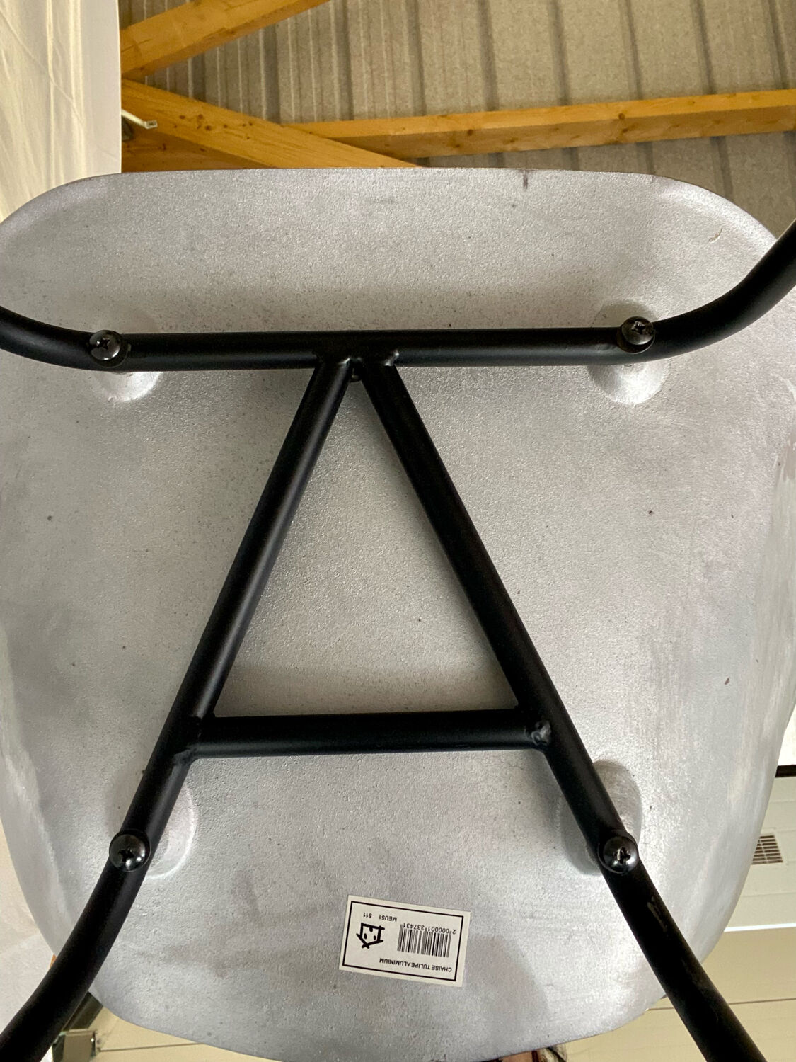 Vintage tulip chairs by Pierre Guariche