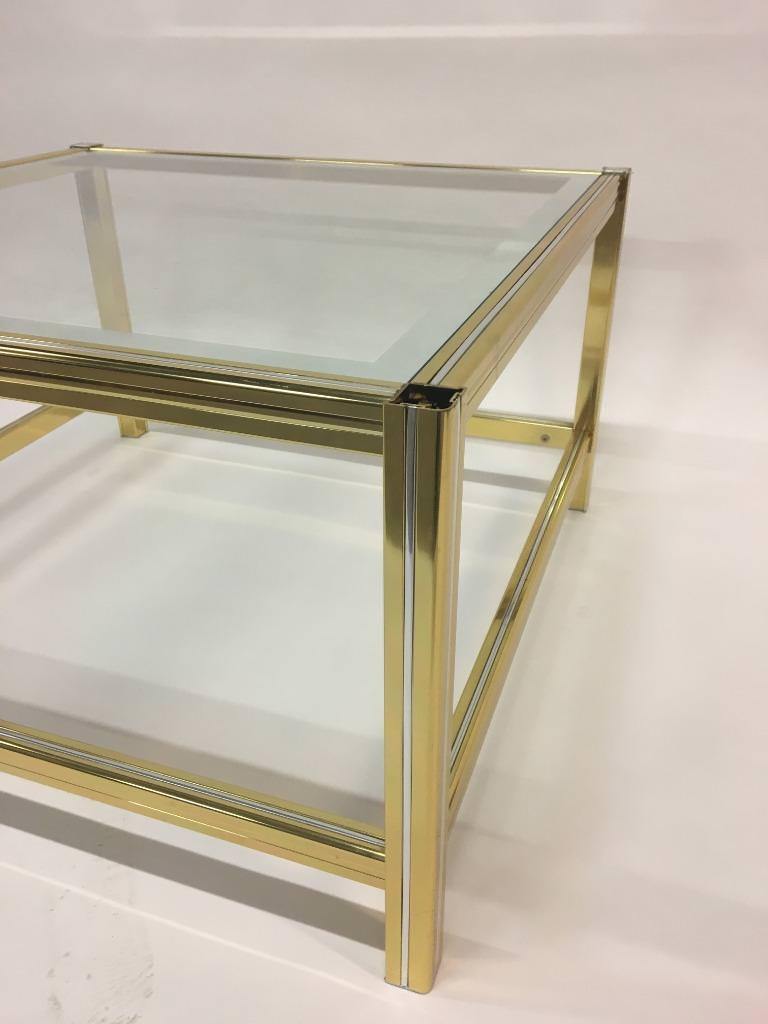 Table low vintage brass