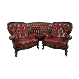 Salon Chesterfield burgundy