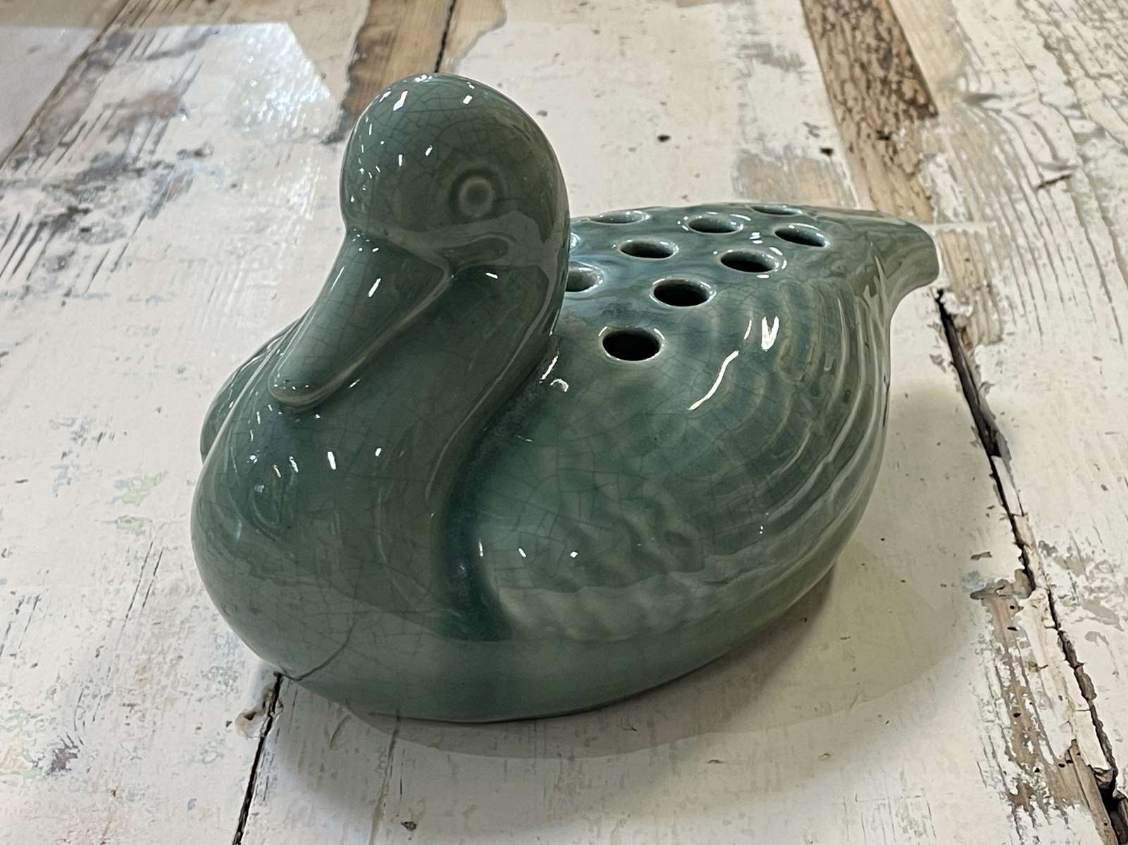 pique flower by ceramist pol chambost (1906-1983) representing a duck