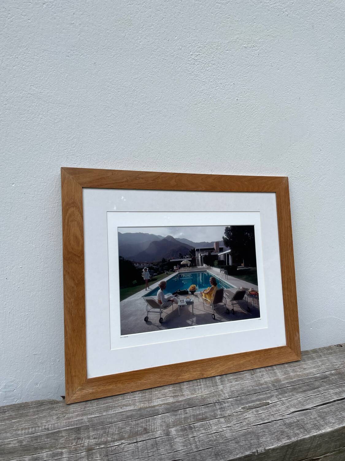 Original framed photograph of Aarons pool