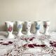 5 Mazagran flower coffee cups porcelain Limoges vintage