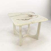 Table basse italienne marmorino du milieu du siècle, années 1950
