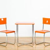 MÜCKE & MELDER 2 CHAIRS & TABLE SET, 1940S