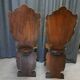 Pair of 19th century walnut stepladder chairs