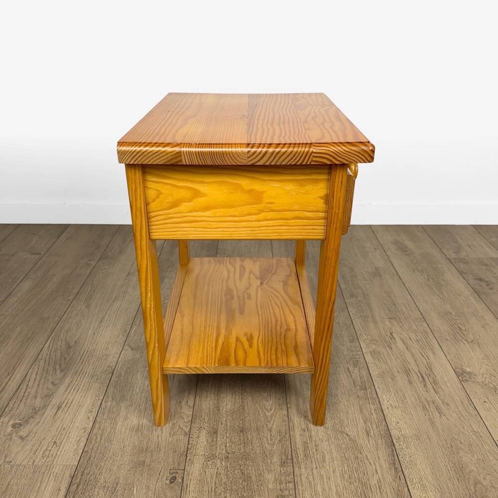 Pair of Swedish solid pine bedside tables from the 1980s