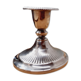 Silver metal table candle holder
