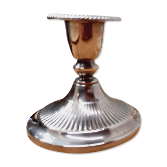 Silver metal table candle holder