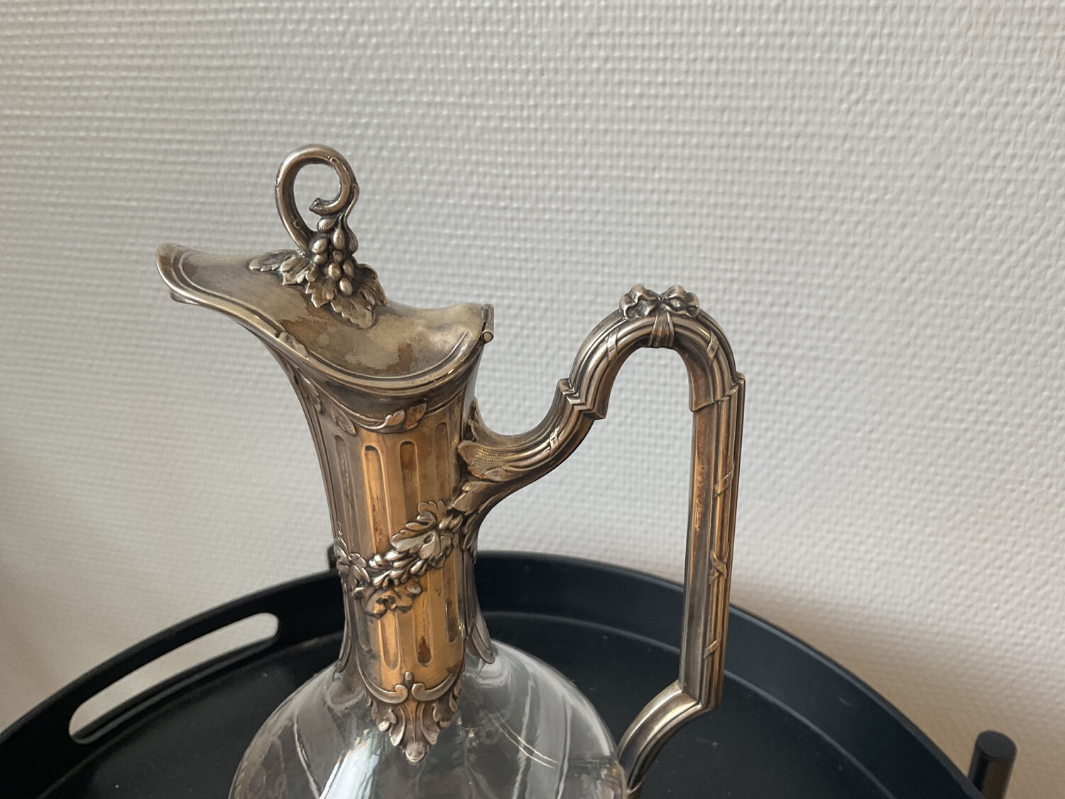 Carafe silver vermeil grapes 🍇