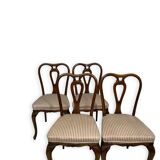 4 chaises de salle à manger en noyer, années 1950.