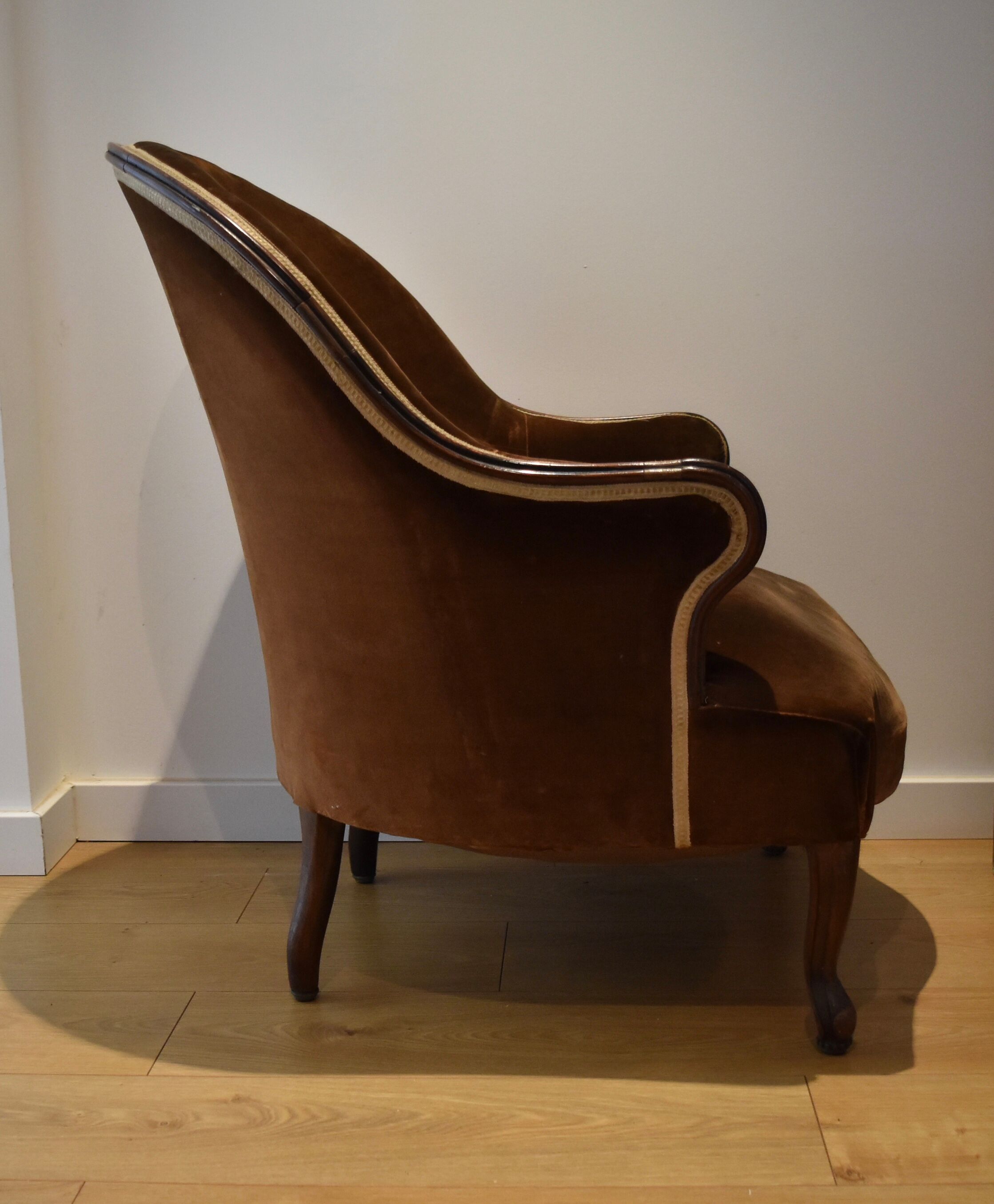Fauteuil crapaud chocolat
