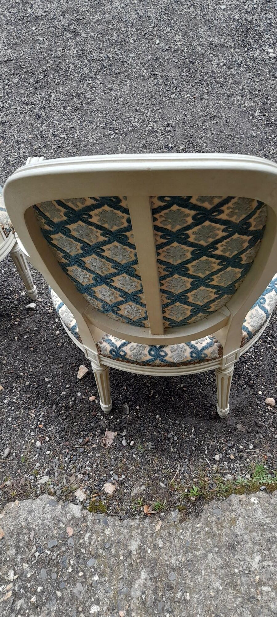 Pair of medallion chairs Louis XVI