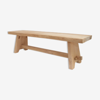 Natural exotic solid wood bench