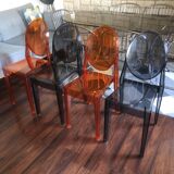 Lot of 4 Philippe Starck Victoria Ghost chairs.