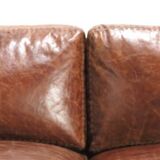 Canapé scandinave vintage en cuir