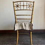Chair in gilded wood and linen Napoleon III