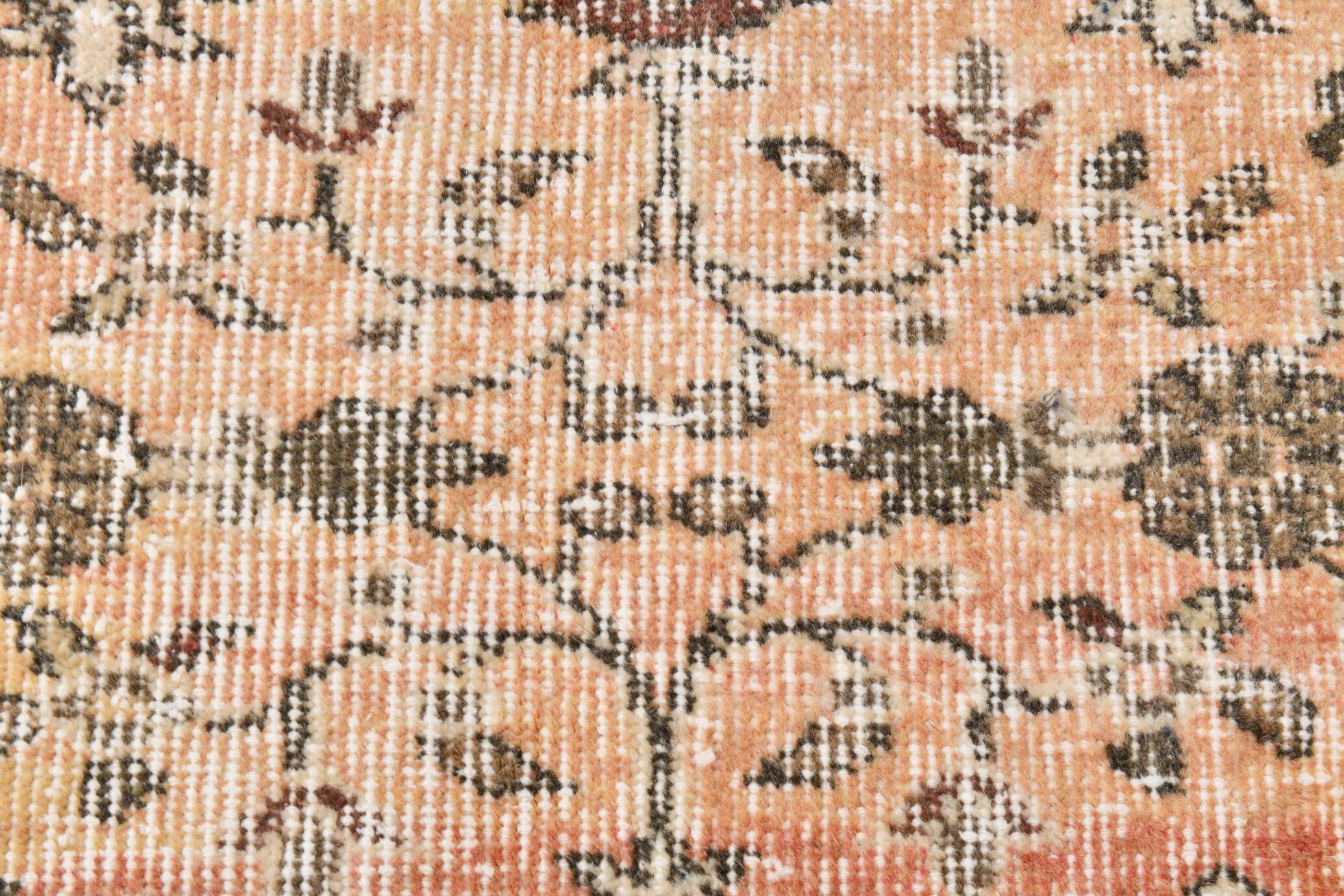 5x9 Bordered Floral Turkish Vintage Area Rug, 159x290Cm