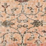 5x9 Bordered Floral Turkish Vintage Area Rug, 159x290Cm