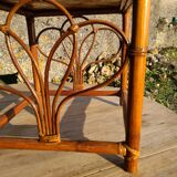 Vintage rattan sofa end