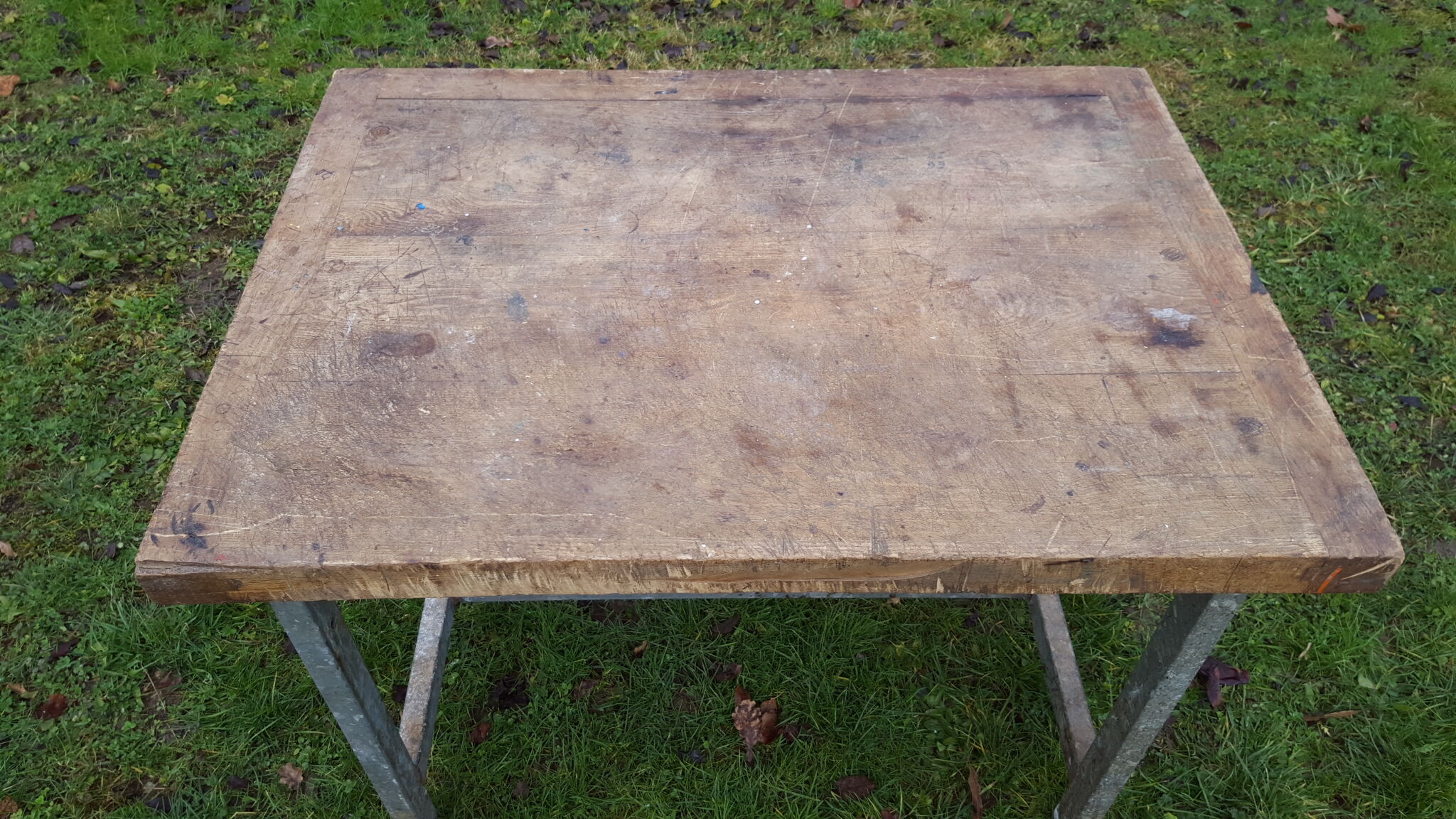 Work table, workshop, log