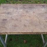 Work table, workshop, log