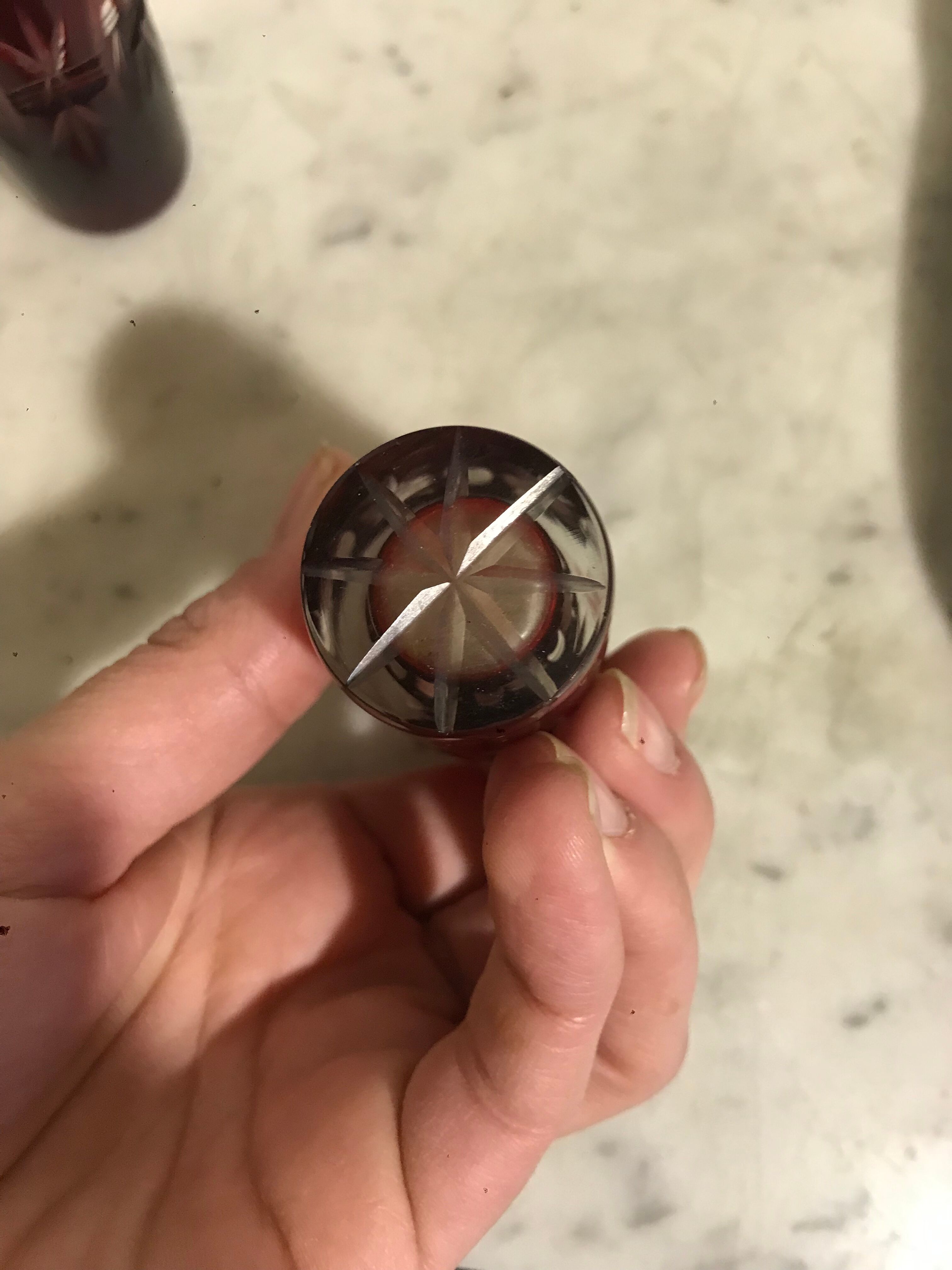 6 bohemian crystal liqueur glasses