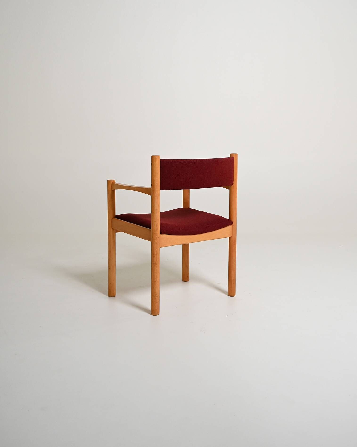 Set of 4 beech armchairs, Denmark, 1960s