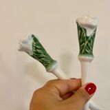 Vintage cabbage bowl and ceramic salad cutlery