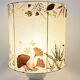 Vintage design lamp base in white ceramic with dried flower shade