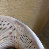 Canned basket armchair