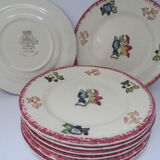 8 dessert plates Longwy Marseille