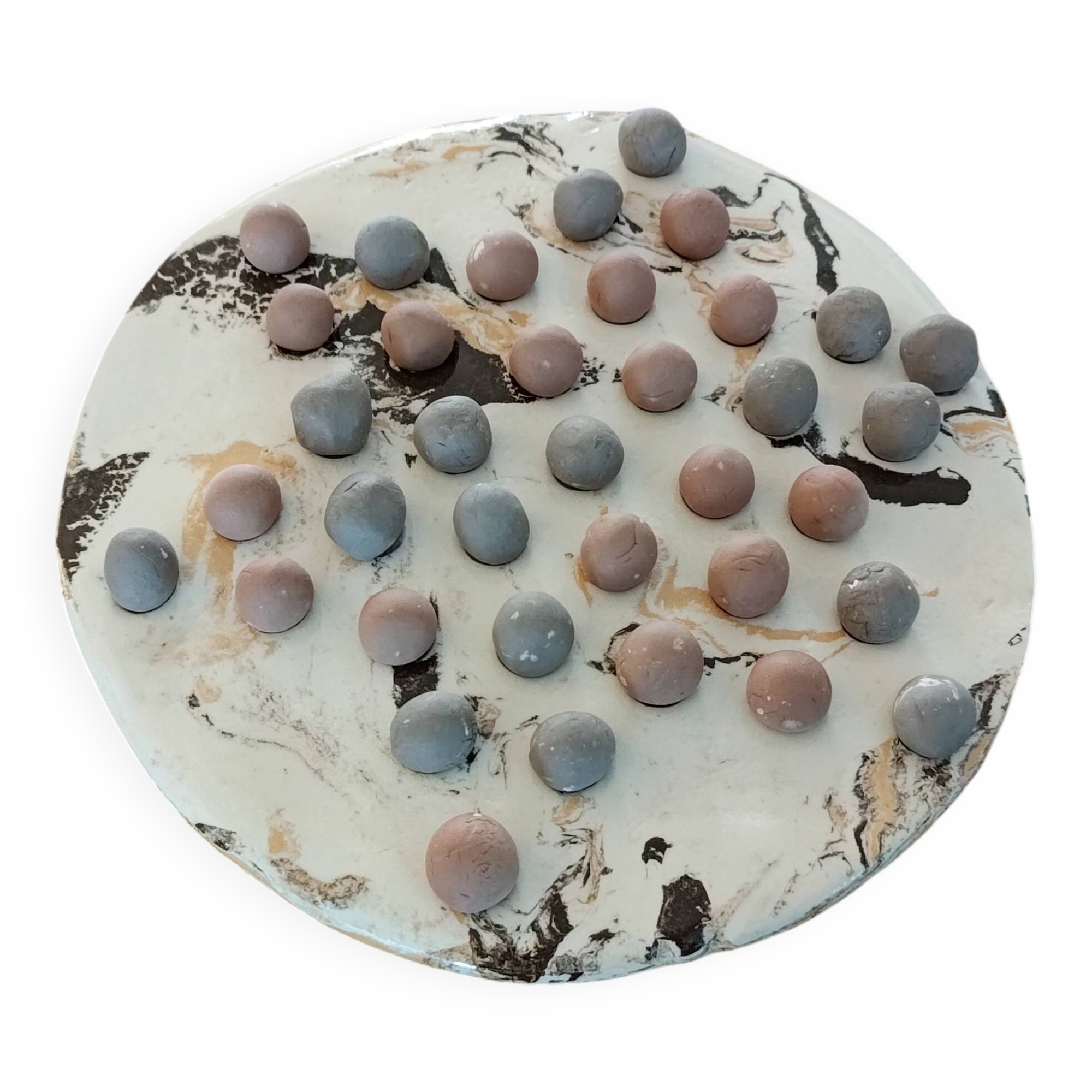 Ceramic solitaire game