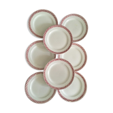 Old flat plates in bistro style