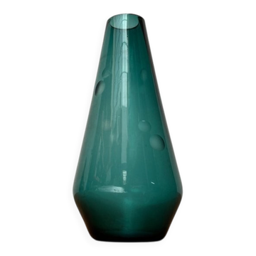 German glass vase from the mid-century by Karl Friedrich Glas, 1960s.