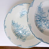 4 vintage ironstone soup plates from L&G, Oeillets model 220520