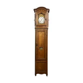 Burgundy clock Louis XV in walnut and marquetry around 1800