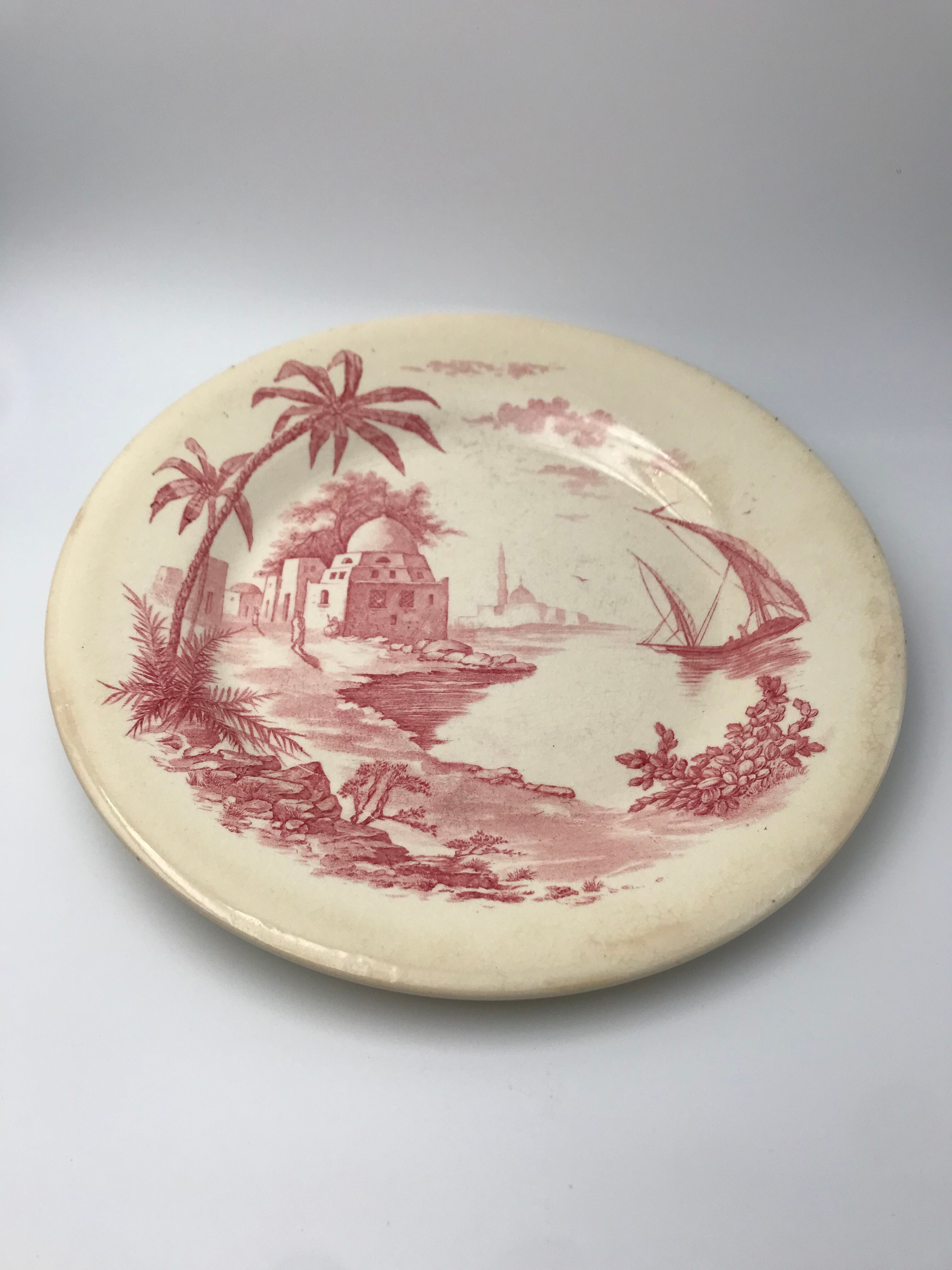 6 assiettes vues d’orient Roses Shabby