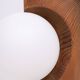 Temde Brutalist solid Pine Hang or Table lamp 1960s Swiss
