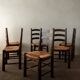Vintage French Brutalist Dining Chairs by Georges Robert, 1950s, Set of 6
